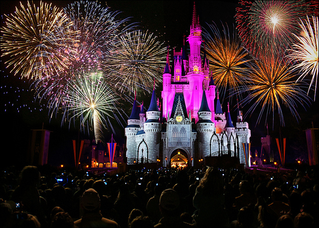 Fireworks over Cinderella Castle at the Magic Kingdom